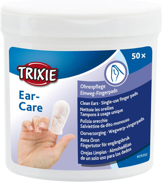 Toallitas para limpiar las orejas de perros y gatos Trixie