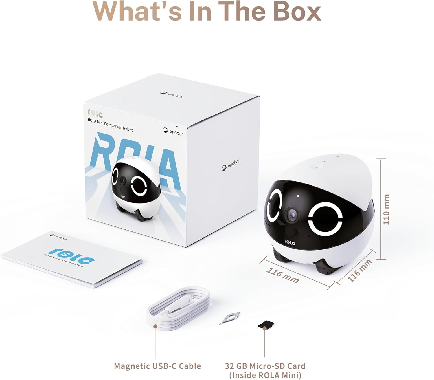 Enabot EBO ROLA Mini: cámara robot móvil 2K para mascotas