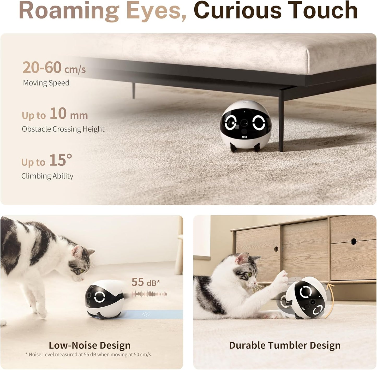 Enabot EBO ROLA Mini: cámara robot móvil 2K para mascotas