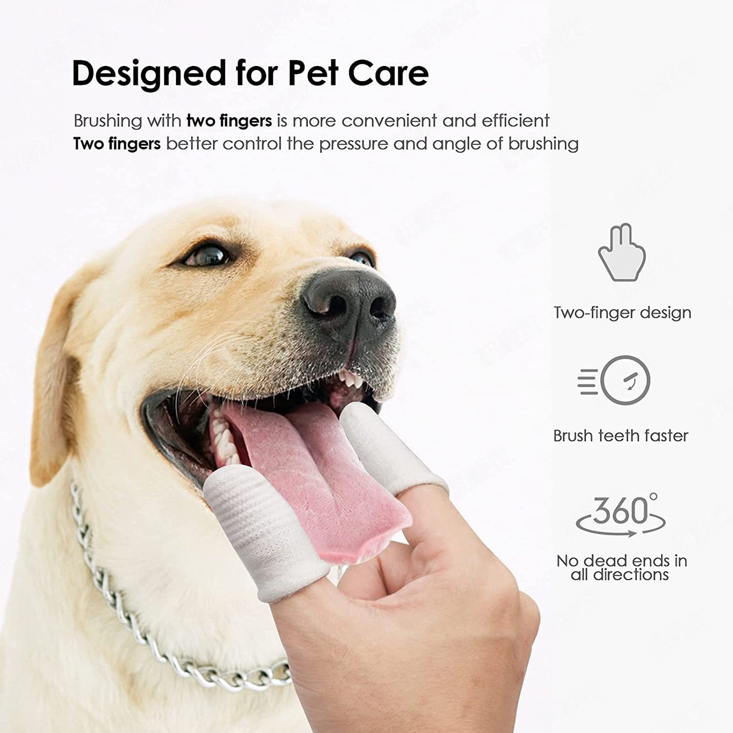 Cepillo dental de dedo para perros y gatos: limpieza oral fácil y profunda