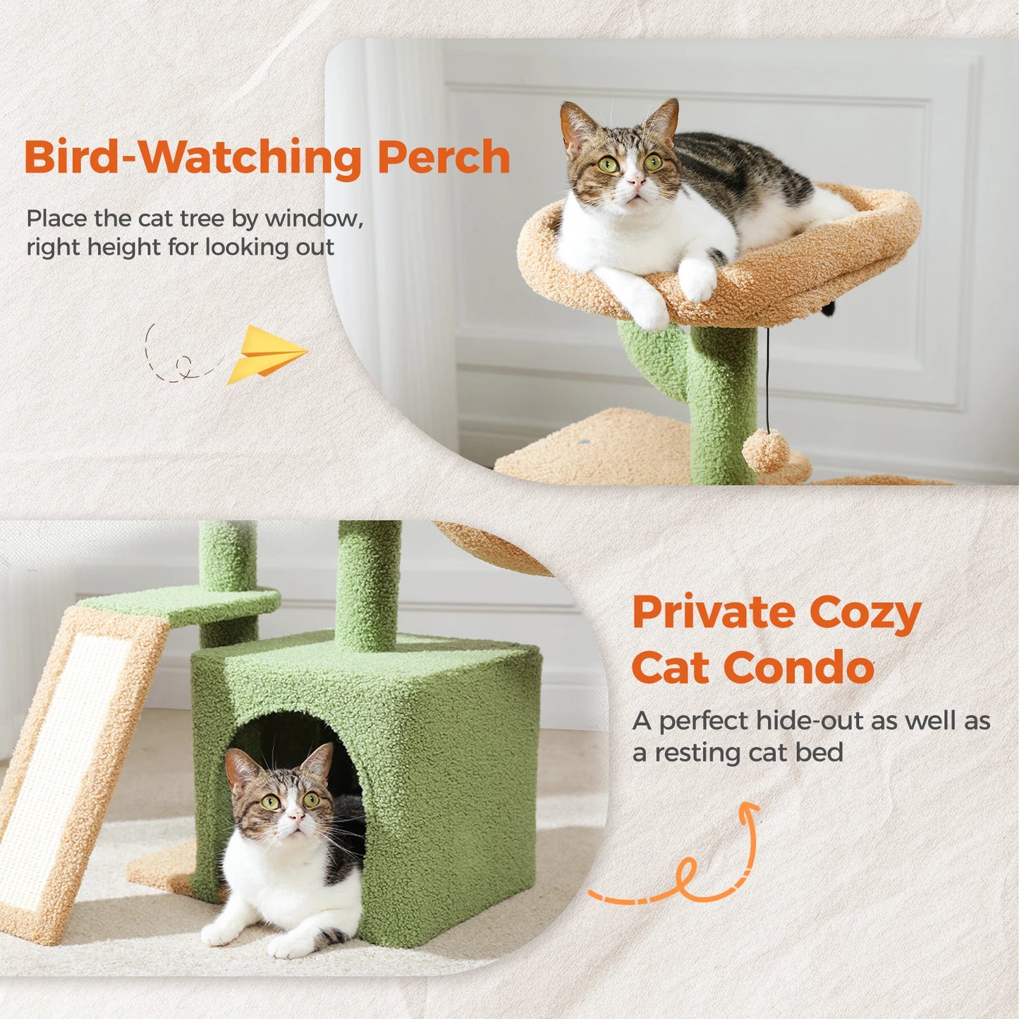 Árbol rascador premium 3-en-1: transformable, sisal, nido y hamaca de lujo