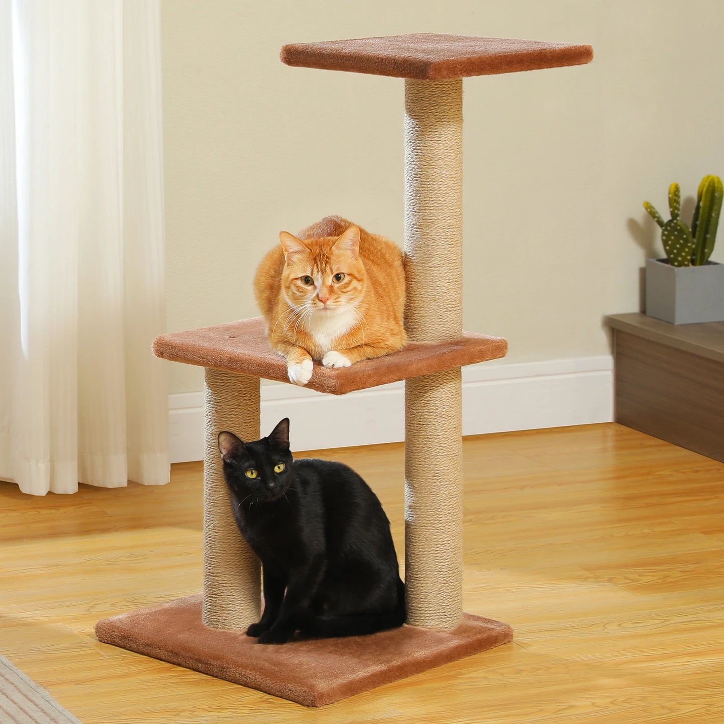 Árbol rascador premium 3-en-1: transformable, sisal, nido y hamaca de lujo