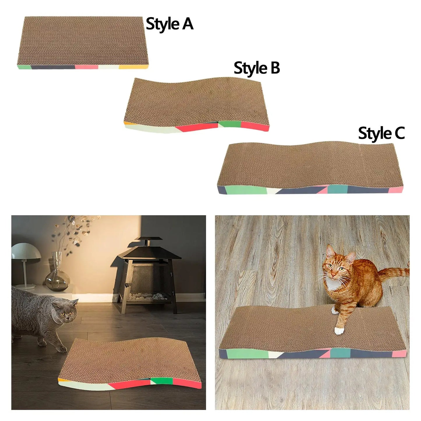 Cama rascadora de cartón corrugado para gatos: descanso y protección