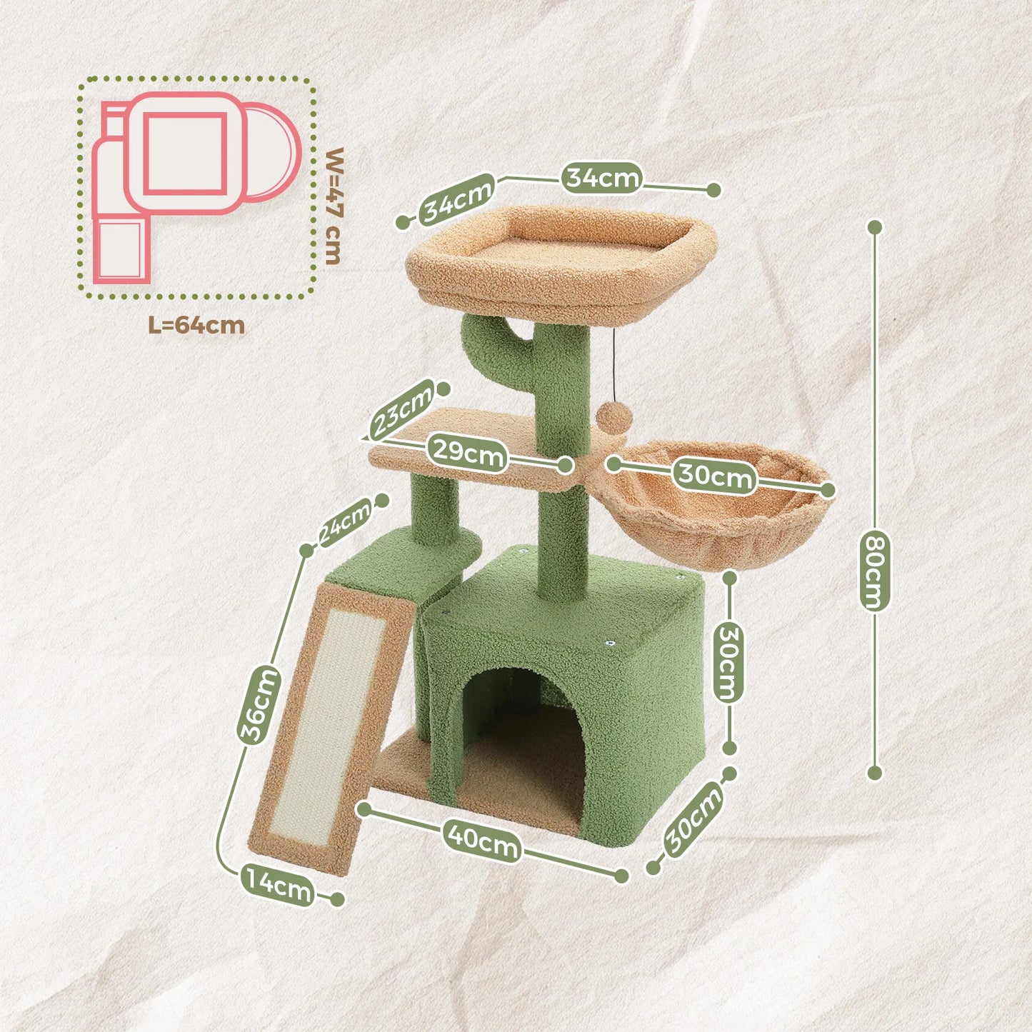 Árbol rascador premium 3-en-1: transformable, sisal, nido y hamaca de lujo