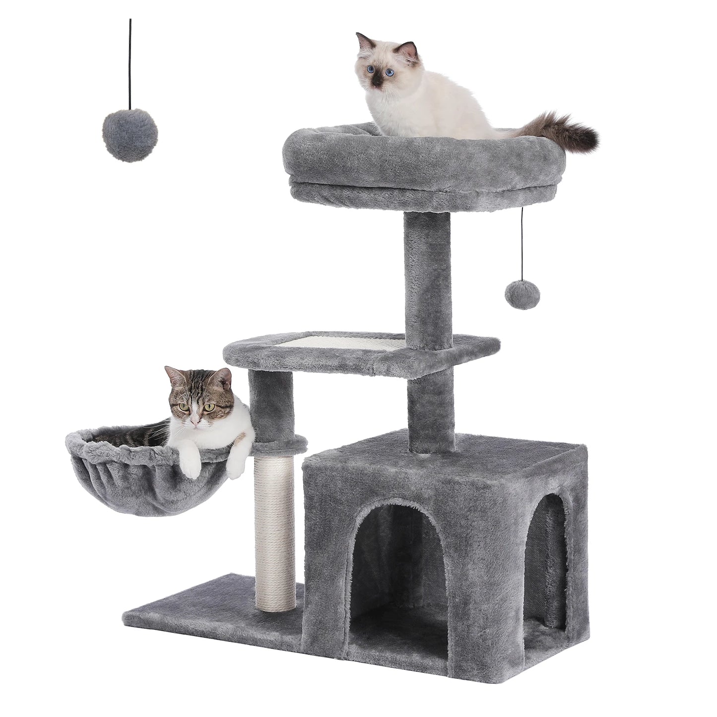 Árbol rascador premium 3-en-1: transformable, sisal, nido y hamaca de lujo
