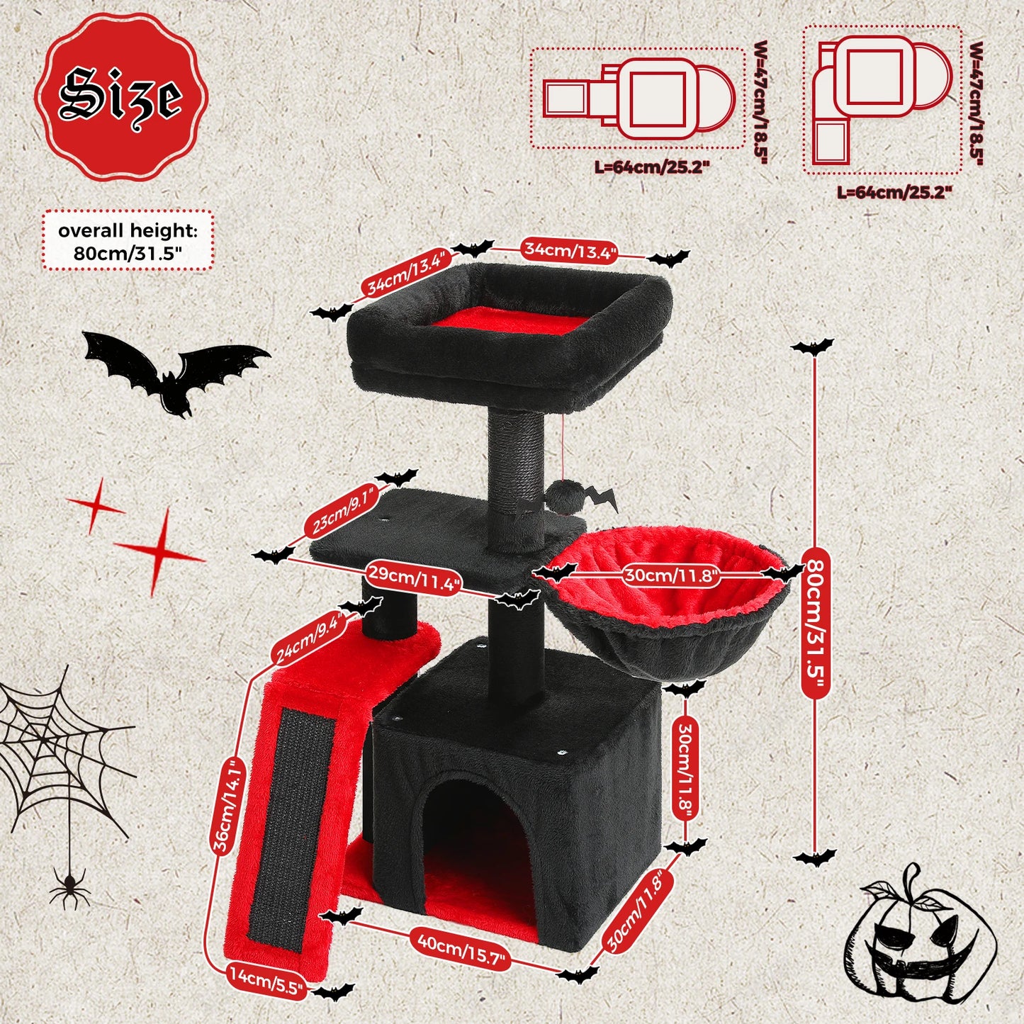 Árbol rascador premium 3-en-1: transformable, sisal, nido y hamaca de lujo