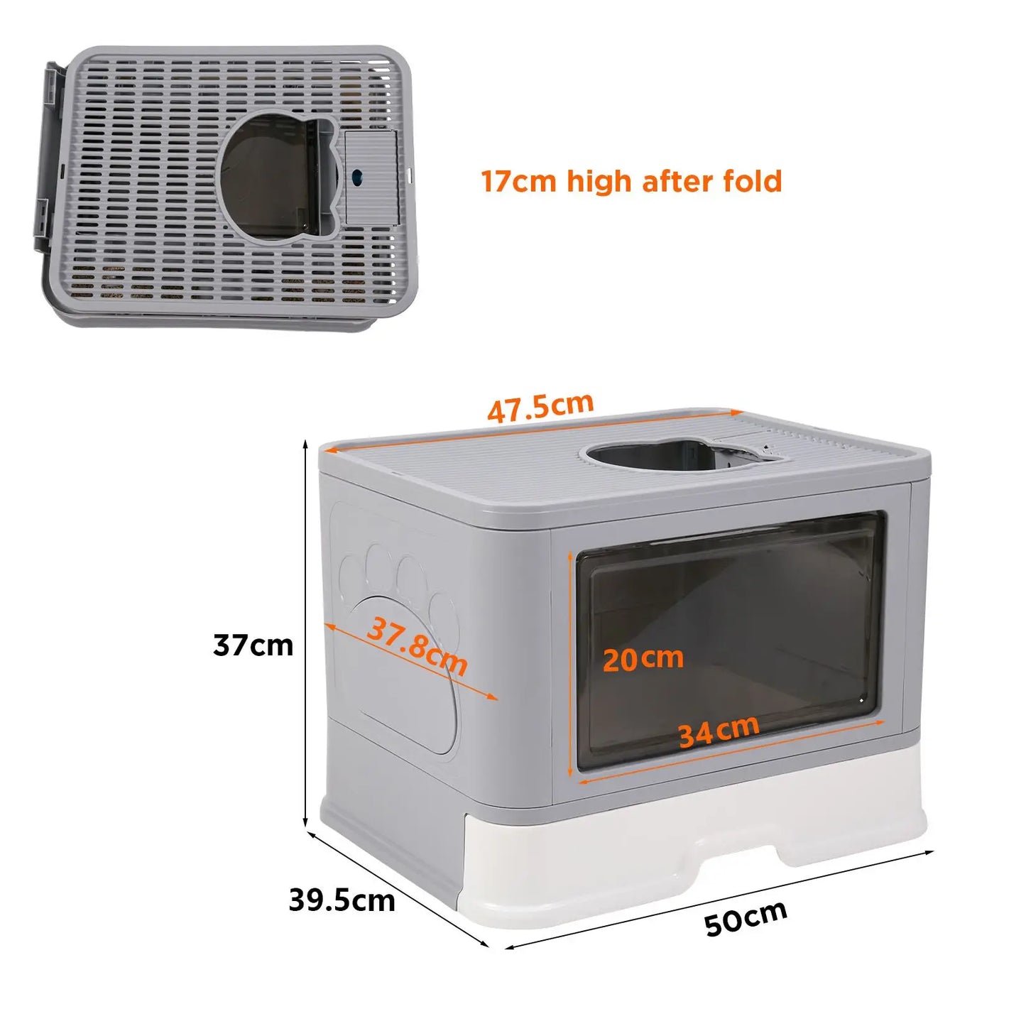 Arenero cubierto plegable de lujo: adiós a los malos olores y al rastro de arena