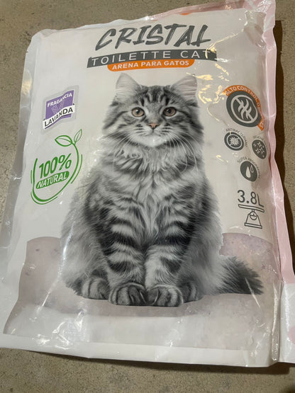 Arena de cristal 3.8L para gatos | Desodorización superior y máxima absorción