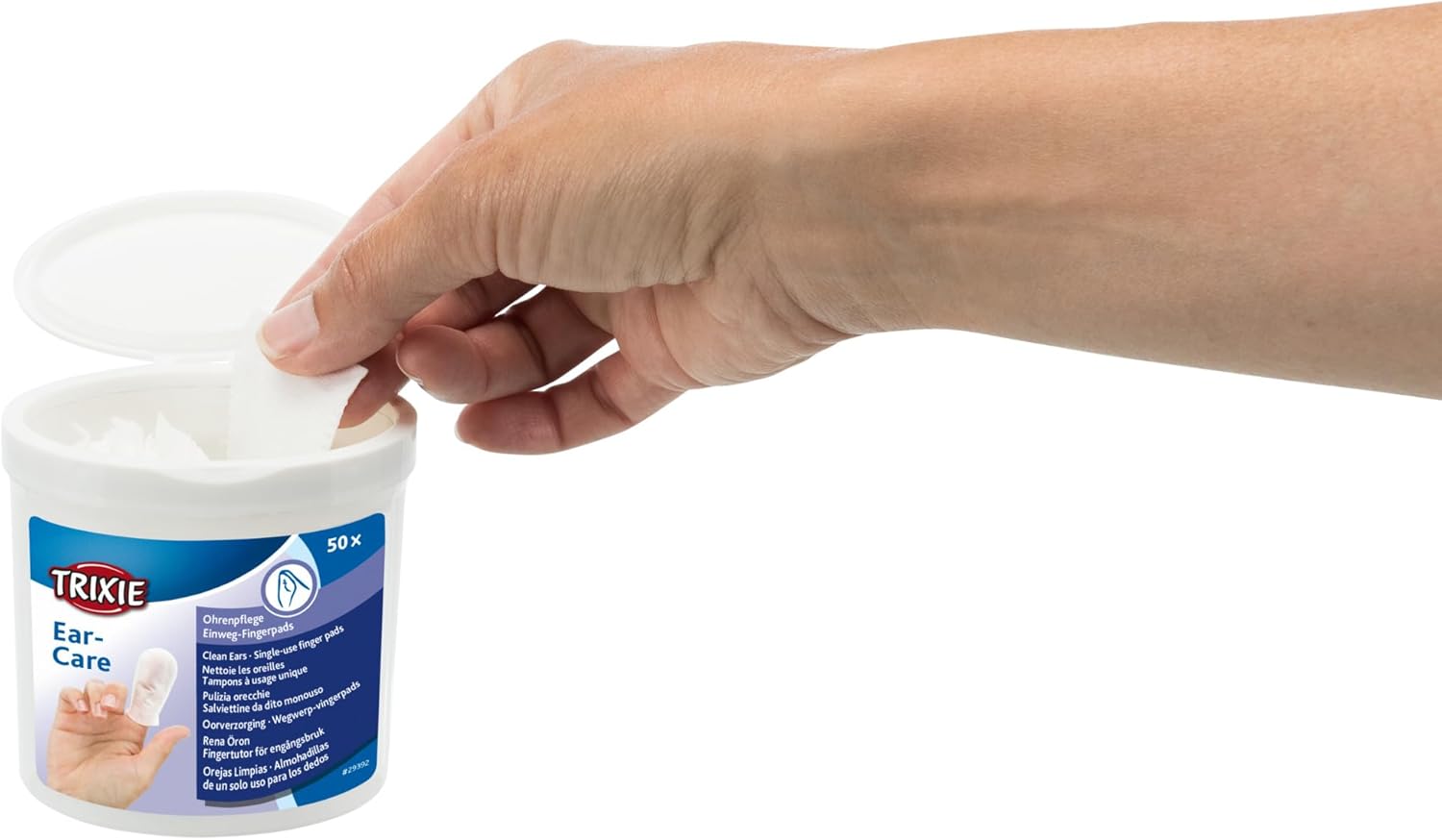 Toallitas para limpiar las orejas de perros y gatos Trixie