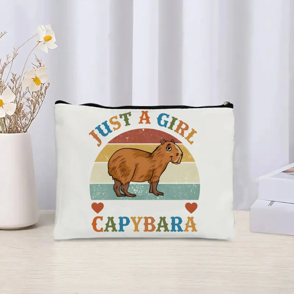 Pack de regalo 'Capibaras': bolsa de tela + neceser