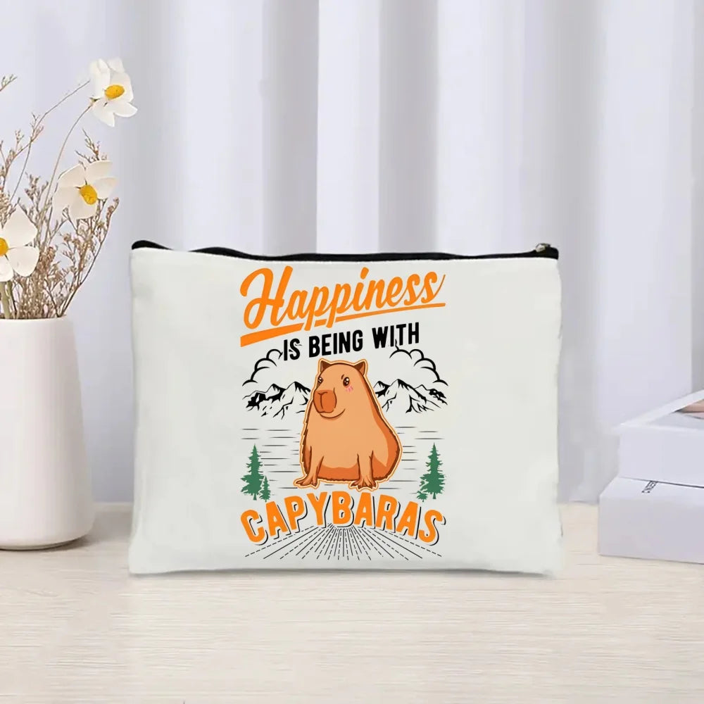Pack de regalo 'Capibaras': bolsa de tela + neceser