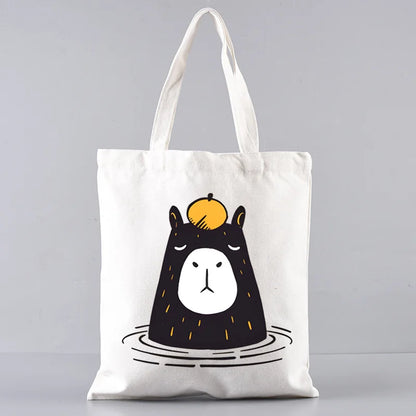 Pack de regalo 'Capibaras': bolsa de tela + neceser