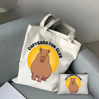 Pack de regalo 'Capibaras': bolsa de tela + neceser