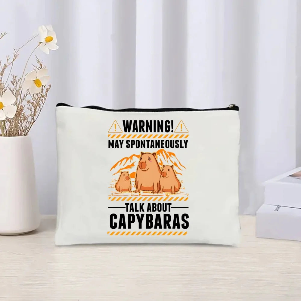Pack de regalo 'Capibaras': bolsa de tela + neceser