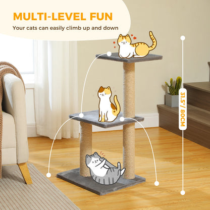 Árbol rascador premium 3-en-1: transformable, sisal, nido y hamaca de lujo