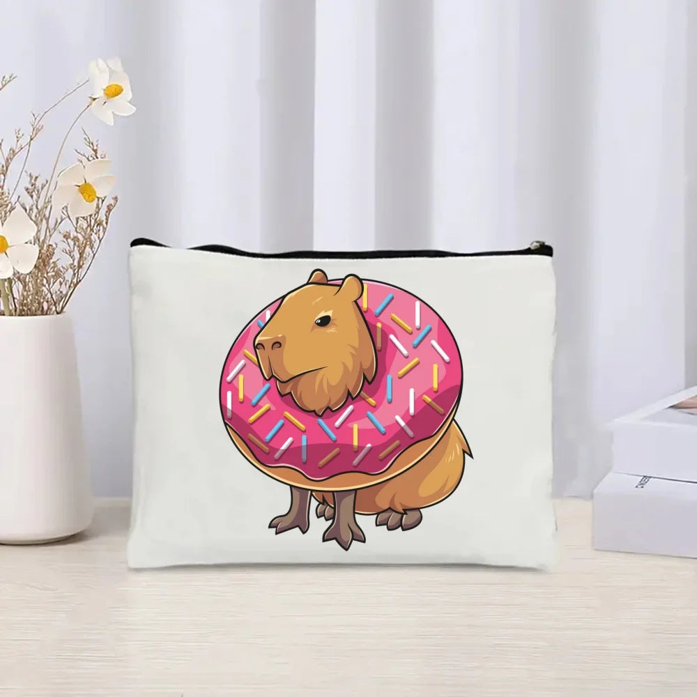 Pack de regalo 'Capibaras': bolsa de tela + neceser