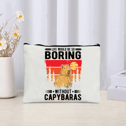Pack de regalo 'Capibaras': bolsa de tela + neceser