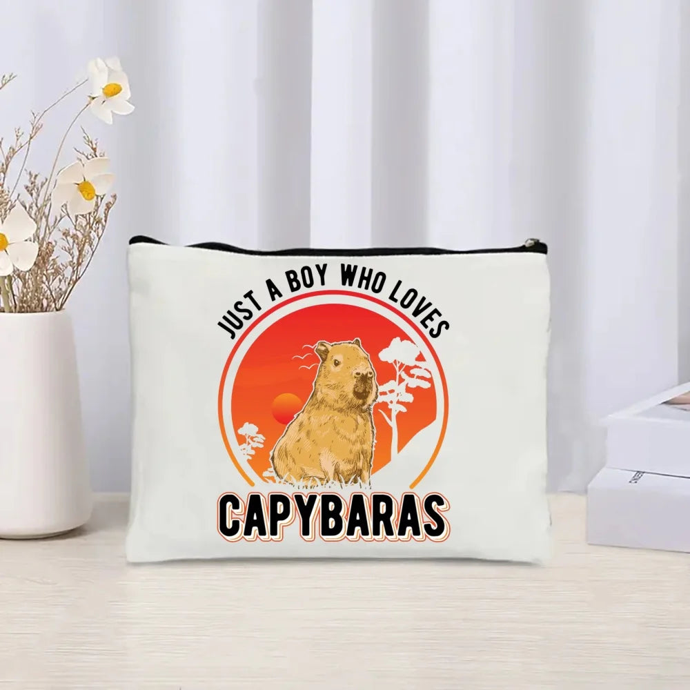 Pack de regalo 'Capibaras': bolsa de tela + neceser
