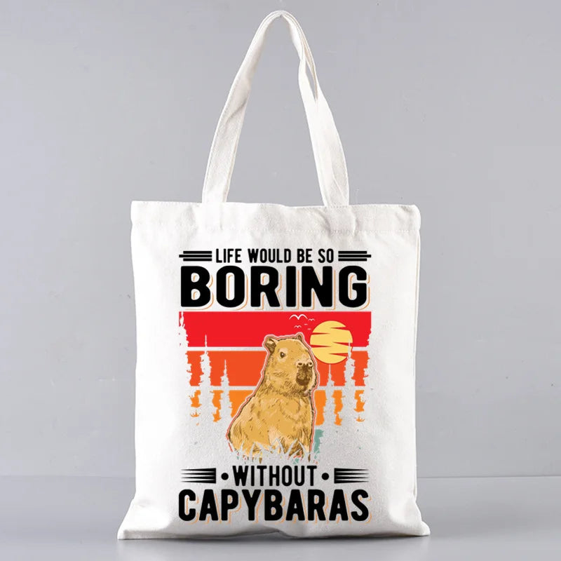 Pack de regalo 'Capibaras': bolsa de tela + neceser