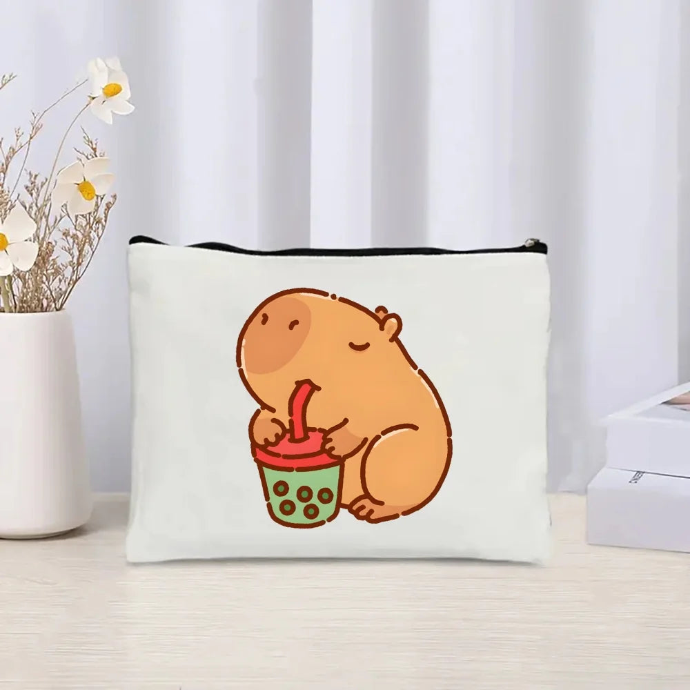 Pack de regalo 'Capibaras': bolsa de tela + neceser