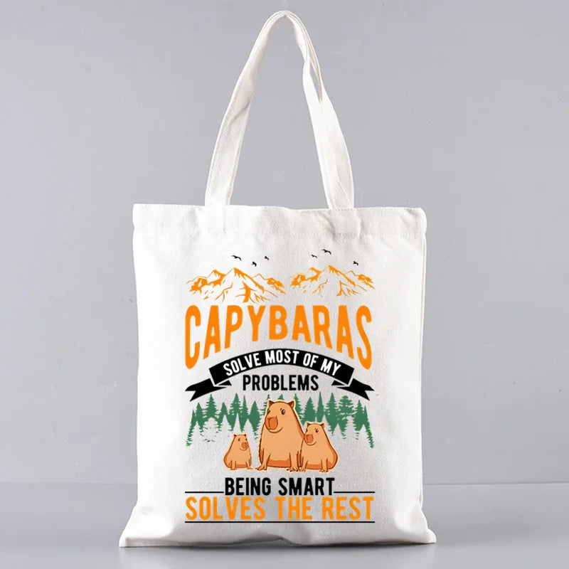 Pack de regalo 'Capibaras': bolsa de tela + neceser