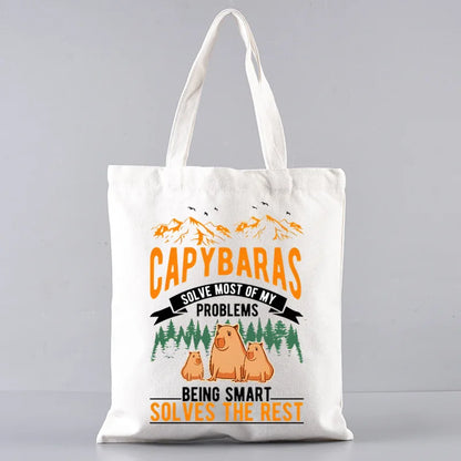 Pack de regalo 'Capibaras': bolsa de tela + neceser