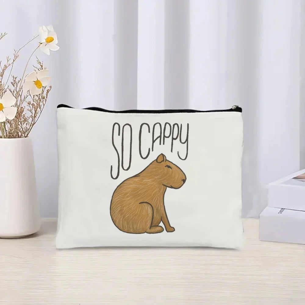 Pack de regalo 'Capibaras': bolsa de tela + neceser