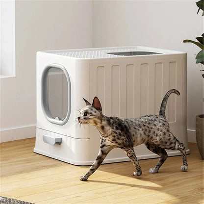 Arenero cubierto plegable de lujo: adiós a los malos olores y al rastro de arena