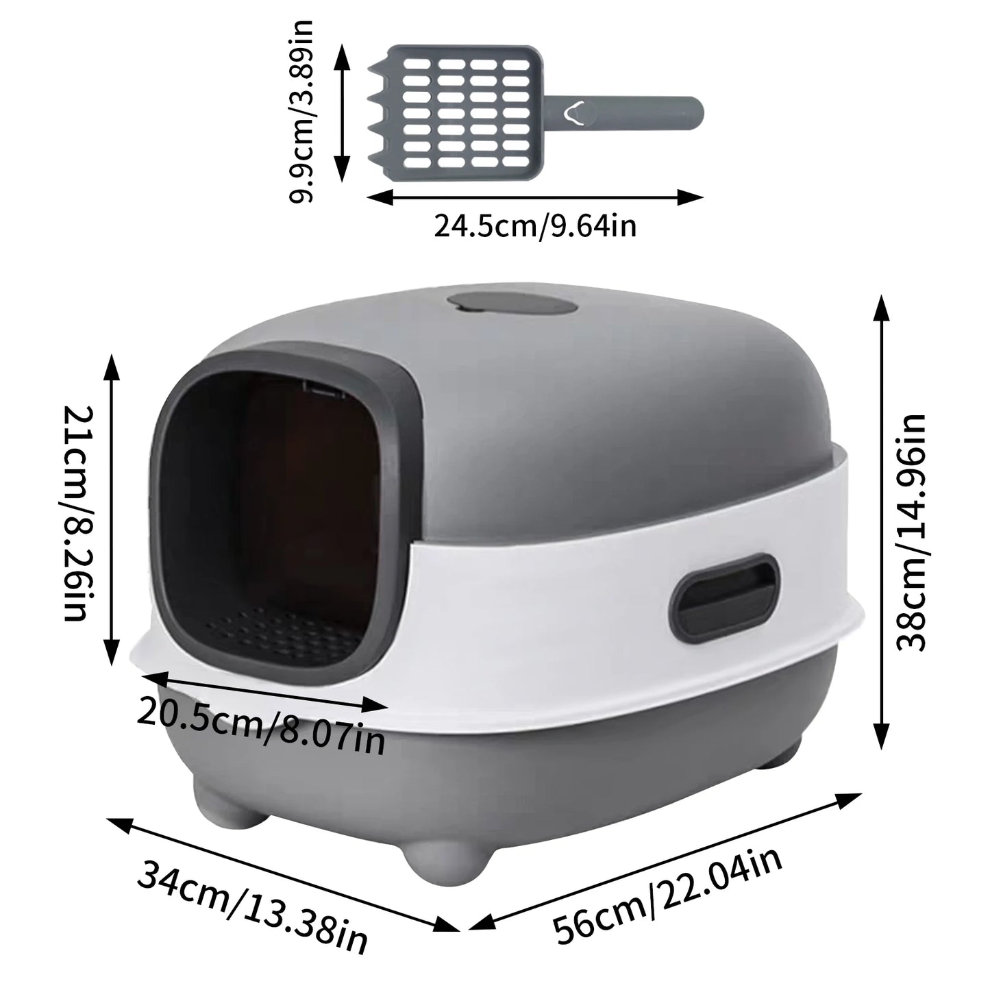 Arenero cubierto plegable de lujo: adiós a los malos olores y al rastro de arena